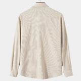 Casual Solid Corduroy Shirt - Cross & Crown