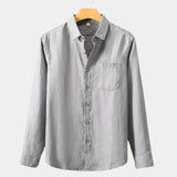 Long Sleeve Essential Linen Shirt - Cross & Crown