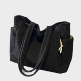 Tilda – Ribbed Tote Bag with Rope Detail