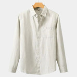 Long Sleeve Essential Linen Shirt - Cross & Crown