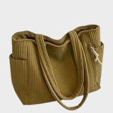Tilda – Ribbed Tote Bag with Rope Detail