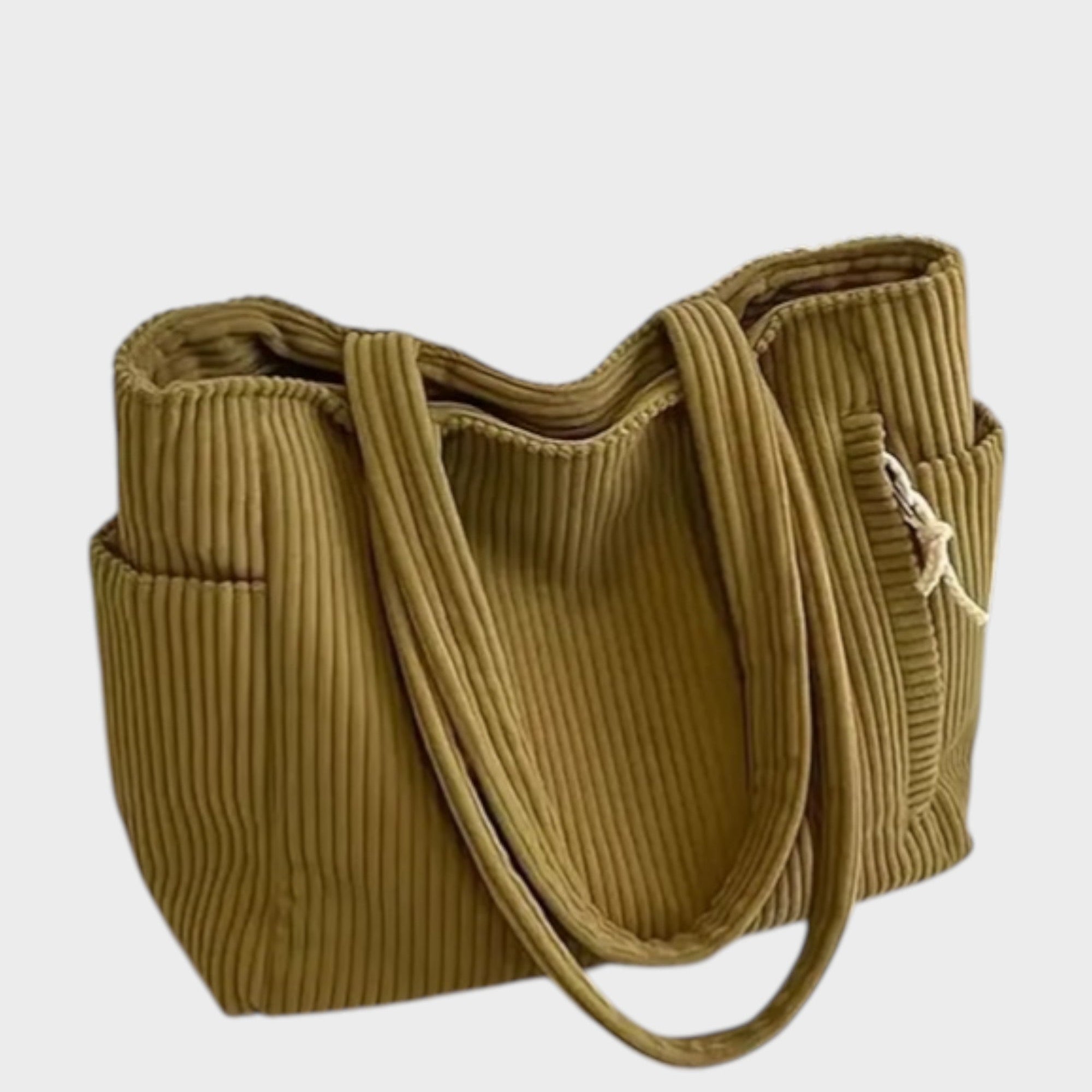 Tilda – Ribbed Tote Bag with Rope Detail