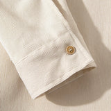 Casual Solid Corduroy Shirt - Cross & Crown